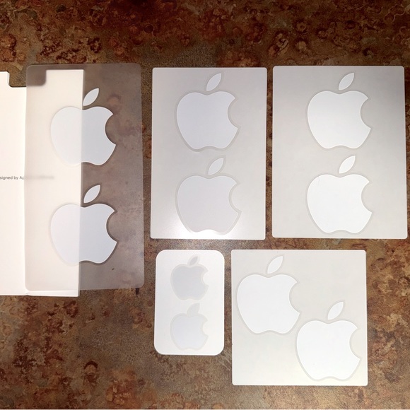 NEW 10 Pcs Assorted Apple Logo Stickers iphone, MacBook - Picture 1 of 1